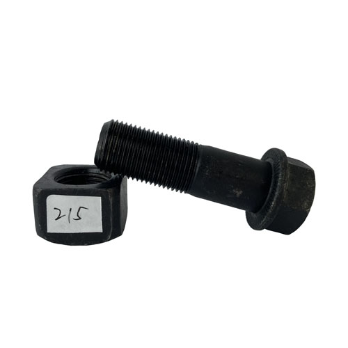 High quality black hex track shoe bolt and nut 12.9 grade excavator track bolt  M18*72mm WDF-215